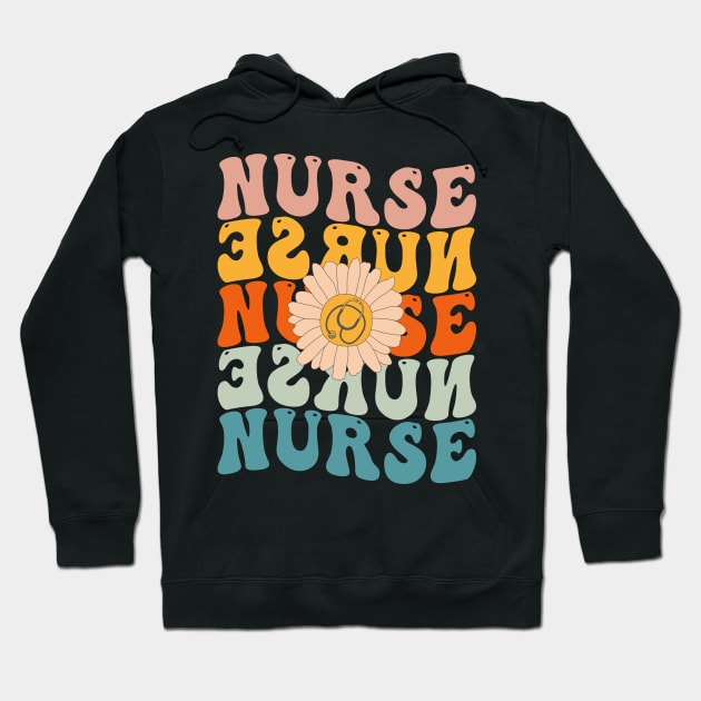 Retro Groovy Nurse Life For Women Nursing For Nurses Week Funny Shirt Hoodie by drag is art